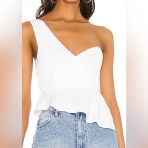 Superdown Elegant White One Shoulder Too